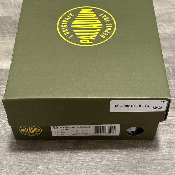 Palladium Women 7 Mens 5.5 White Shoes Ankle Canvas High Top Lace Up Trainers - Picture 11 of 11